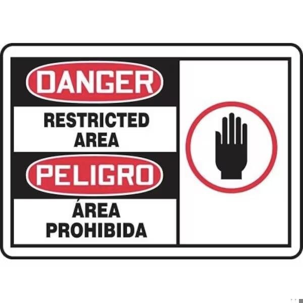 Accuform BILINGUAL OSHA DANGER Safety Sign SBMADM160MXL SBMADM160MXL - main